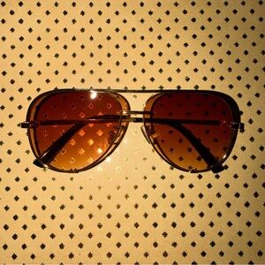 🆕 NEW Unisex UV400 Gold and Brown Sunglasses
